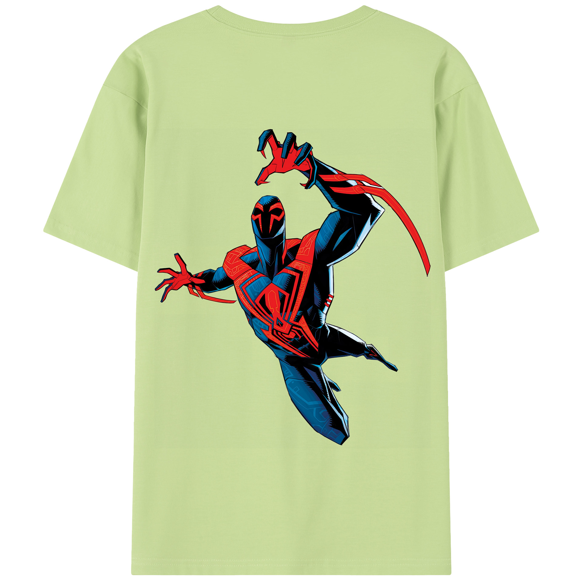 （画像用） Spider Man スパイダーマン 綿100％半袖Tシャツ（背面プリント）